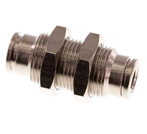 6mm Push-in Fitting Brass NBR Bulkhead [2 Pieces]