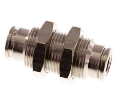 6mm Push-in Fitting Brass NBR Bulkhead [2 Pieces]