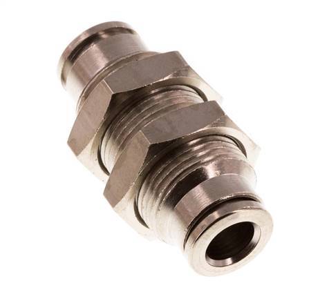 6mm Push-in Fitting Brass NBR Bulkhead [2 Pieces]