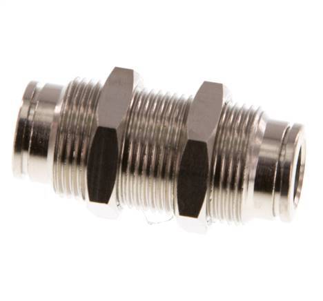 8mm Push-in Fitting Brass NBR Bulkhead