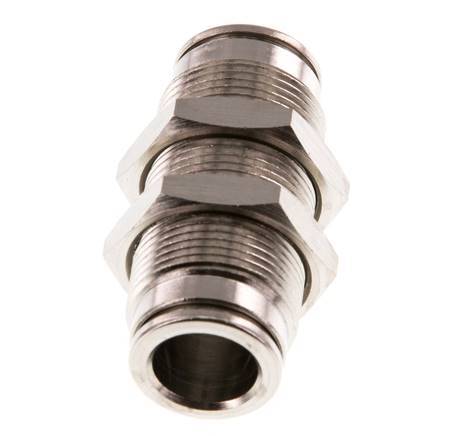 10mm Push-in Fitting Brass NBR Bulkhead