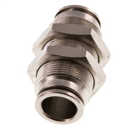 12mm Push-in Fitting Brass NBR Bulkhead