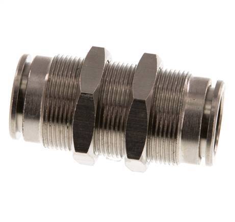 14mm Push-in Fitting Brass NBR Bulkhead