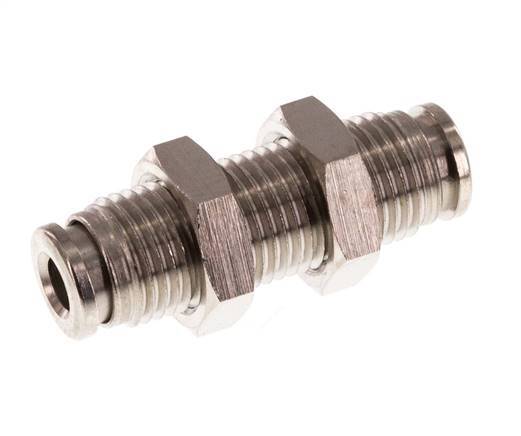 4mm Push-in Fitting Brass FKM Bulkhead