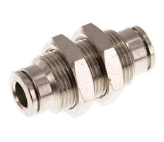 6mm Push-in Fitting Brass FKM Bulkhead
