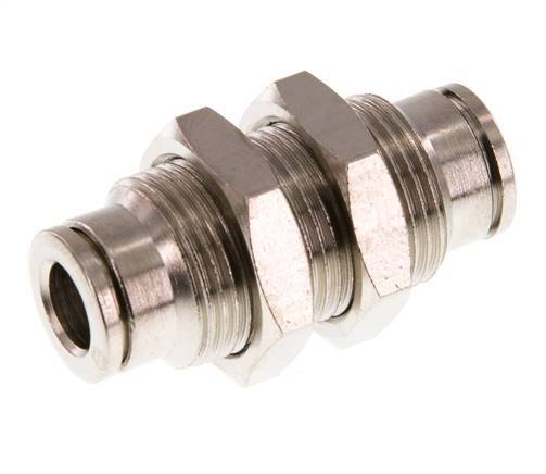 6mm Push-in Fitting Brass FKM Bulkhead
