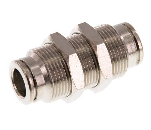 8mm Push-in Fitting Brass FKM Bulkhead