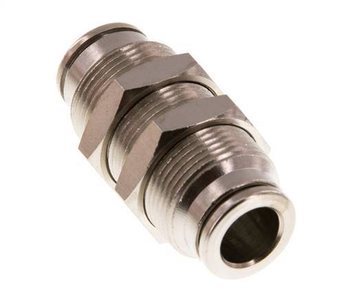 8mm Push-in Fitting Brass FKM Bulkhead