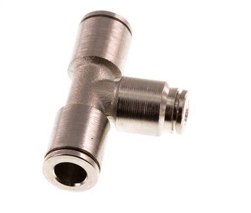 4mm x 6mm Tee Push-in Fitting Brass NBR