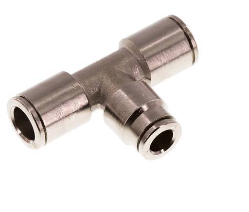 6mm x 8mm Tee Push-in Fitting Brass NBR