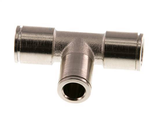 8mm x 10mm Tee Push-in Fitting Brass NBR