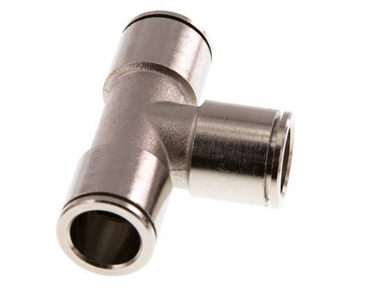 14mm Tee Push-in Fitting Brass NBR