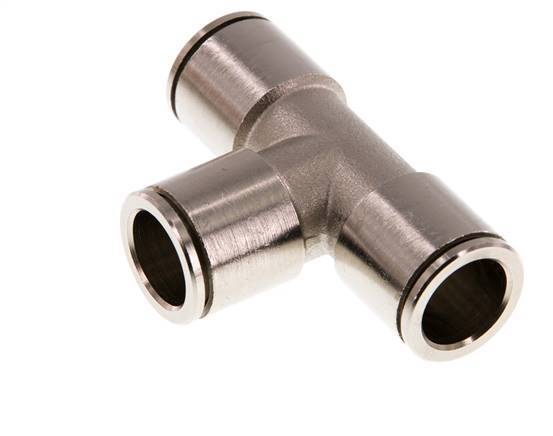 14mm Tee Push-in Fitting Brass NBR