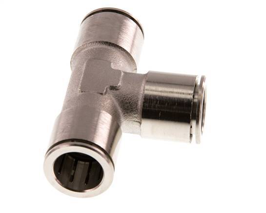 16mm Tee Push-in Fitting Brass NBR