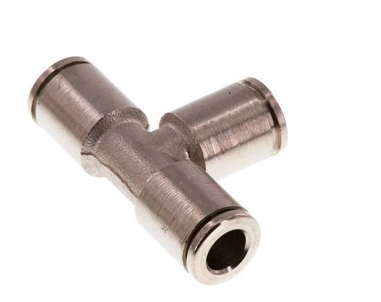 6mm Tee Push-in Fitting Brass FKM