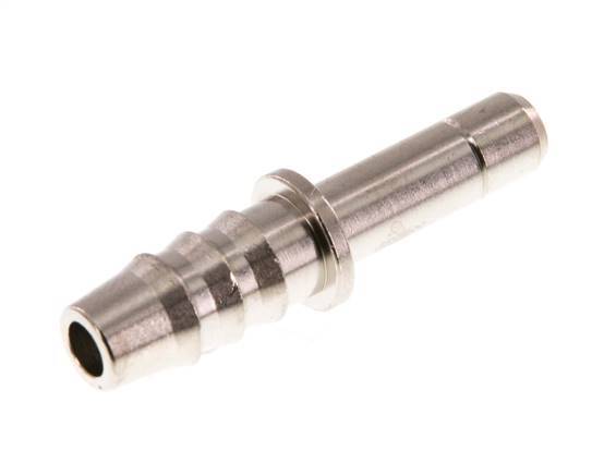 6mm x 6mm Plug-in Fitting with Hose Pillar Brass FKM [2 Pieces]