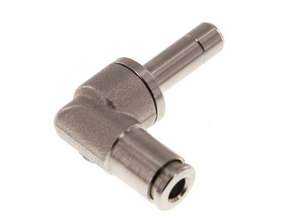 4mm x 6mm 90deg Elbow Push-in Fitting with Plug-in Brass NBR [2 Pieces]