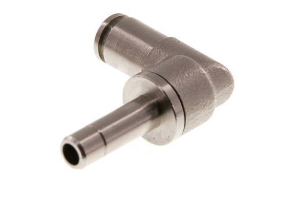 4mm x 6mm 90deg Elbow Push-in Fitting with Plug-in Brass NBR [2 Pieces]