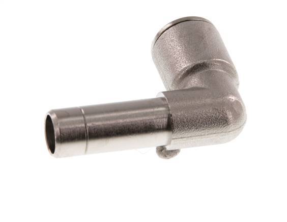 10mm x 10mm 90deg Elbow Push-in Fitting with Plug-in Brass NBR