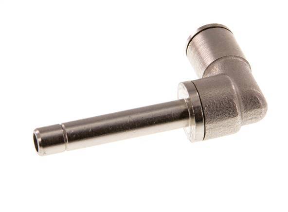 6mm x 6mm 90deg Elbow Push-in Fitting with Plug-in Brass NBR Long Sleeve