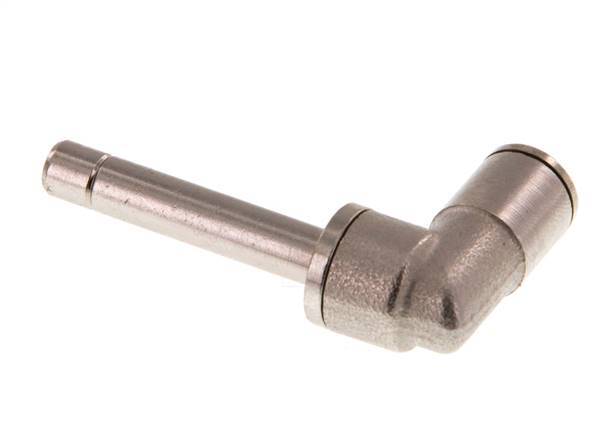 6mm x 6mm 90deg Elbow Push-in Fitting with Plug-in Brass NBR Long Sleeve
