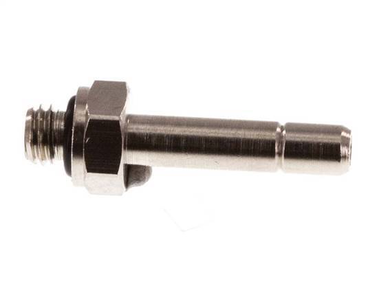 4mm x M 5 Plug-in Fitting with Male Threads Brass NBR [10 Pieces]