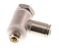 Flow Control Valve Meter-Out Elbow 6 mm - G1/8'' Brass Slotted Screw Banjo