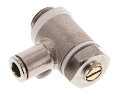 Flow Control Valve Meter-Out Elbow 6 mm - G1/4'' Brass Slotted Screw Banjo