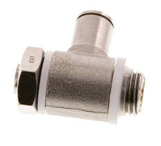 Flow Control Valve Meter-Out Elbow 6 mm - G1/4'' Brass Slotted Screw Banjo