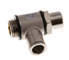 Flow Control Valve Meter-Out Elbow 10 mm - G3/8'' Brass Slotted Screw Banjo
