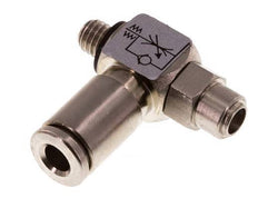 Flow Control Valve Meter-In Elbow 4 mm - M5 Brass Slotted Screw Banjo