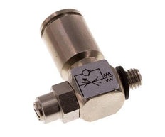 Flow Control Valve Meter-In Elbow 6 mm - M5 Brass Slotted Screw Banjo