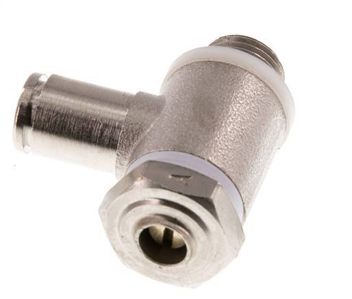 Flow Control Valve Meter-In Elbow 4 mm - G1/8'' Brass Slotted Screw Banjo