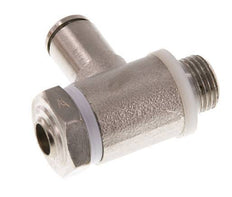 Flow Control Valve Meter-In Elbow 4 mm - G1/8'' Brass Slotted Screw Banjo