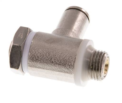 Flow Control Valve Meter-In Elbow 4 mm - G1/8'' Brass Slotted Screw Banjo