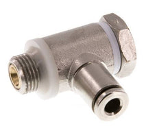 Flow Control Valve Meter-In Elbow 4 mm - G1/8'' Brass Slotted Screw Banjo