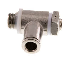 Flow Control Valve Meter-In Elbow 6 mm - G1/8'' Brass Slotted Screw Banjo