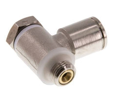 Flow Control Valve Meter-In Elbow 8 mm - G1/8'' Brass Slotted Screw Banjo