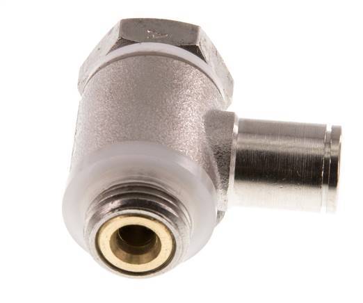 Flow Control Valve Meter-In Elbow 6 mm - G1/4'' Brass Slotted Screw Banjo