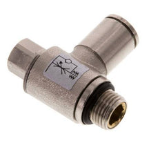 Flow Control Valve Meter-Out Elbow 6 mm - G1/8'' Brass Slotted Screw