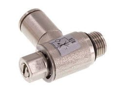 Flow Control Valve Meter-In Elbow 6 mm - G1/8'' Brass Slotted Screw