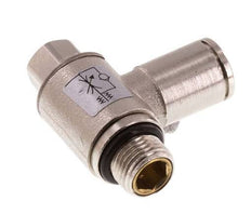 Flow Control Valve Meter-In Elbow 6 mm - G1/8'' Brass Slotted Screw