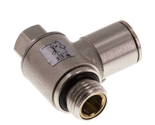 Flow Control Valve Meter-In Elbow 10 mm - G1/4'' Brass Slotted Screw