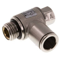 Flow Control Valve Meter-In Elbow 10 mm - G1/4'' Brass Slotted Screw