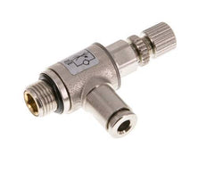 Flow Control Valve Meter-Out Elbow 4 mm - G1/8'' Brass Knurled Screw