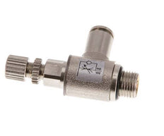 Flow Control Valve Meter-Out Elbow 4 mm - G1/8'' Brass Knurled Screw