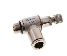 Flow Control Valve Meter-Out Elbow 8 mm - G1/8'' Brass Knurled Screw