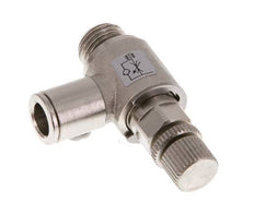 Flow Control Valve Meter-Out Elbow 8 mm - G1/4'' Brass Knurled Screw