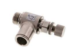 Flow Control Valve Meter-Out Elbow 10 mm - G1/4'' Brass Knurled Screw