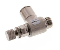 Flow Control Valve Meter-Out Elbow 10 mm - G1/4'' Brass Knurled Screw
